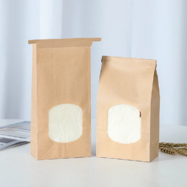 Oil-proof Coated Paper Bag Window Bread Bag