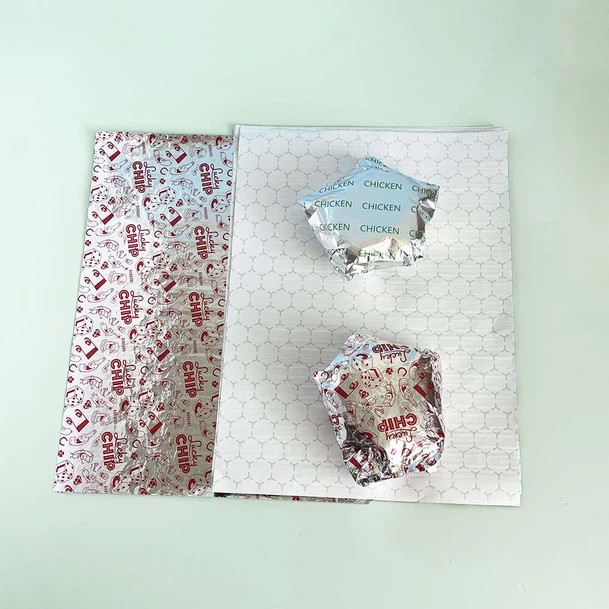 Honeycomb Oil-Proof Aluminum Foil Burger Wrappers Honeycomb Oil-Proof Aluminum Foil Burger Wrappers